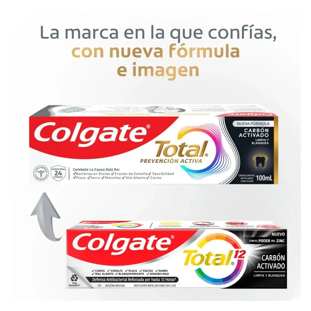 COLGATE TOTAL PREVENCION ACTIVA CARBON 150ML