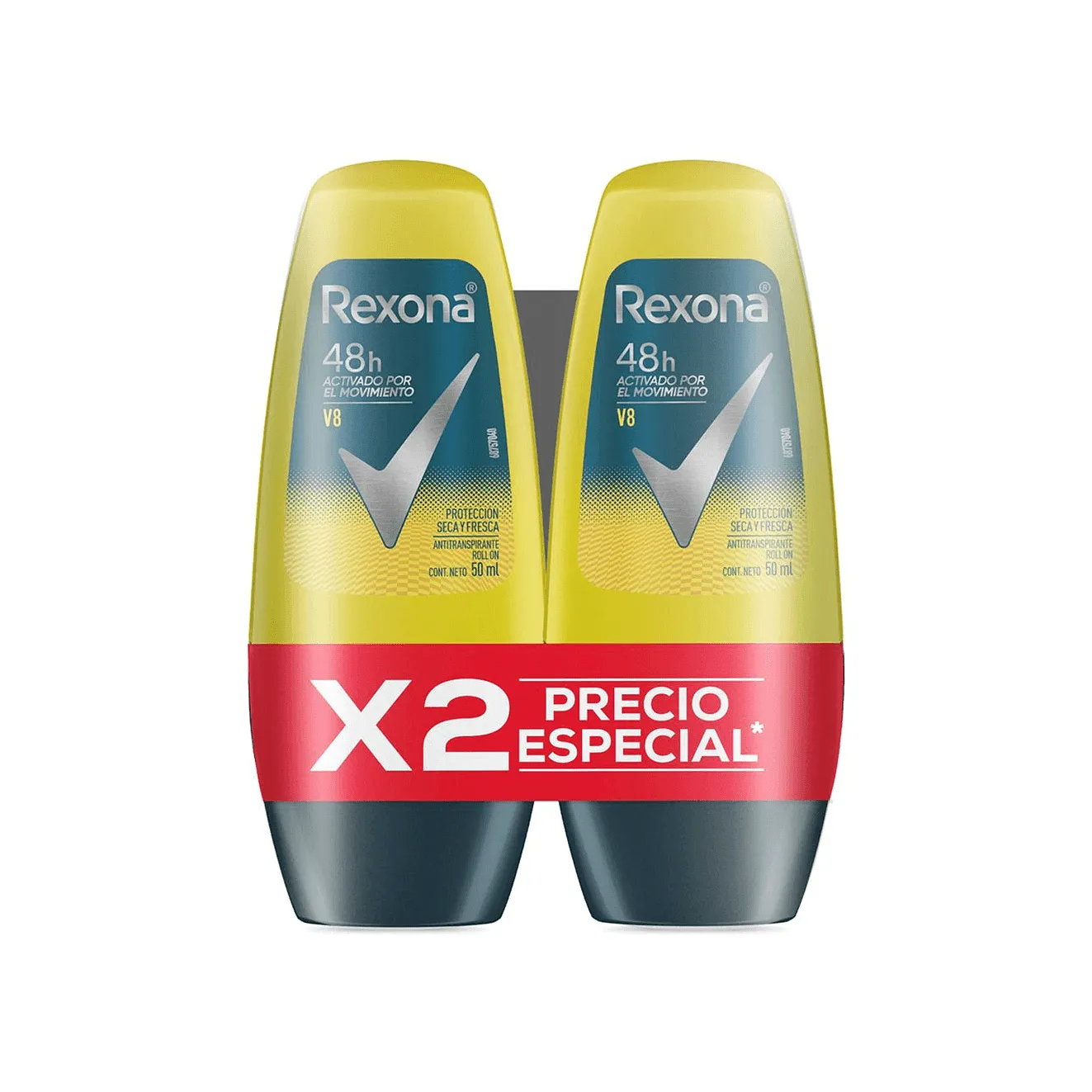 REXONA ROLL ON 2PACK V8 50ML