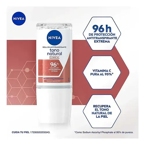 Nivea Clinical Roll-On 50ml Protección 96 Horas