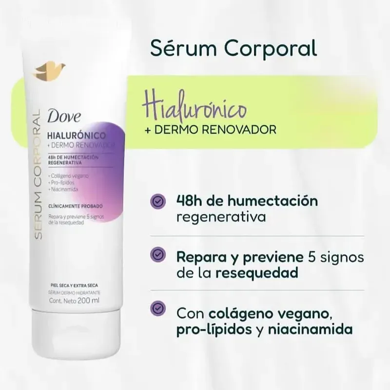 DOVE SERUM HIALURONICO DERMO RENOVADOR 200ML