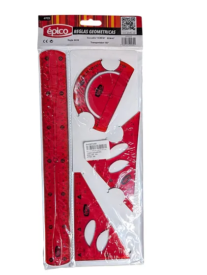 EPICO REGLAS GEOMETRICAS FLEXIBLES 30CM 4PCS