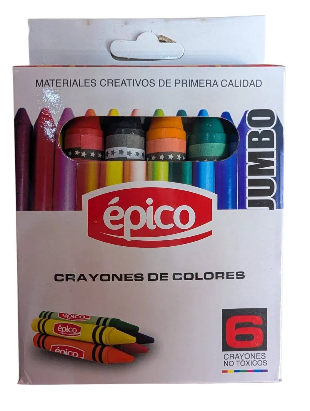 EPICO CRAYONES COLORES JUMBO 6PCS