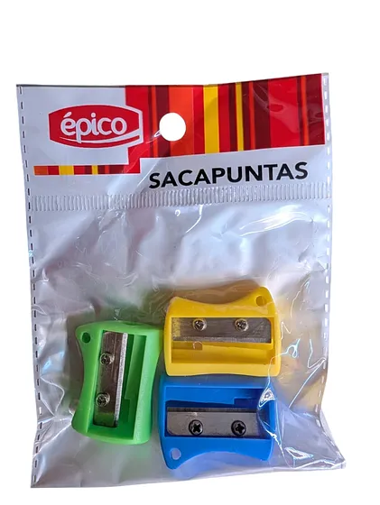 EPICO SACAPUNTAS COLORES 3/1 
