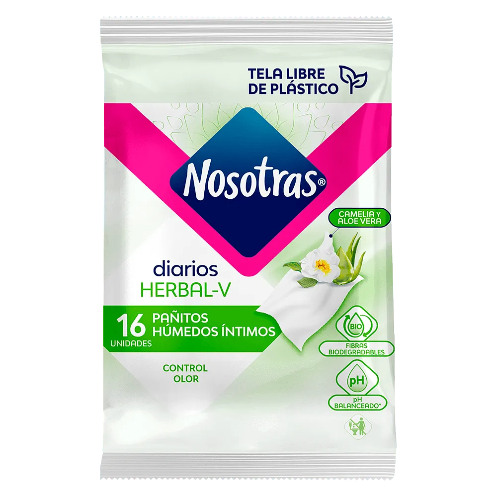NOSOTRAS PANITOS INTIMOS DIARIOS HERBAL-V 16UND