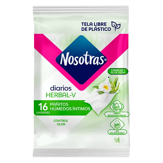 NOSOTRAS PANITOS INTIMOS DIARIOS HERBAL-V 16UND