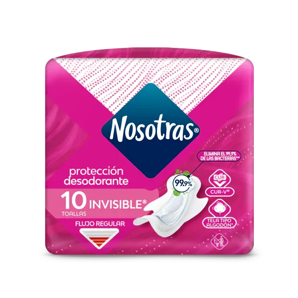NOSOTRAS INVISIBLE PROTECCION DESODORANTE 10UND