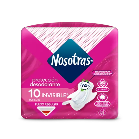 NOSOTRAS INVISIBLE PROTECCION DESODORANTE 10UND