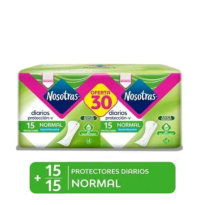 NOSOTRAS OFERTA 2PACK DIARIOS PROTECCION-V NORMAL 30UND