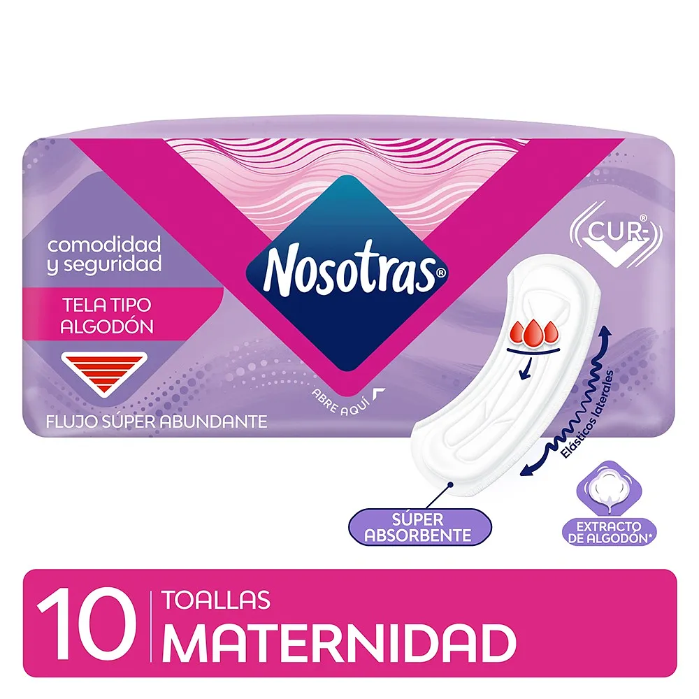 NOSOTRAS MATERNIDAD TELA SUAVE 10UND