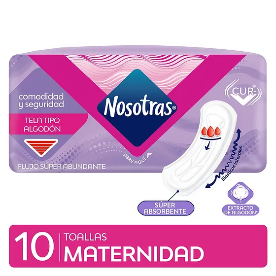 NOSOTRAS MATERNIDAD TELA SUAVE 10UND