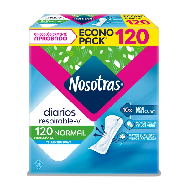 NOSOTRAS DIARIO RESPIRABLE-V NORMAL 120UND