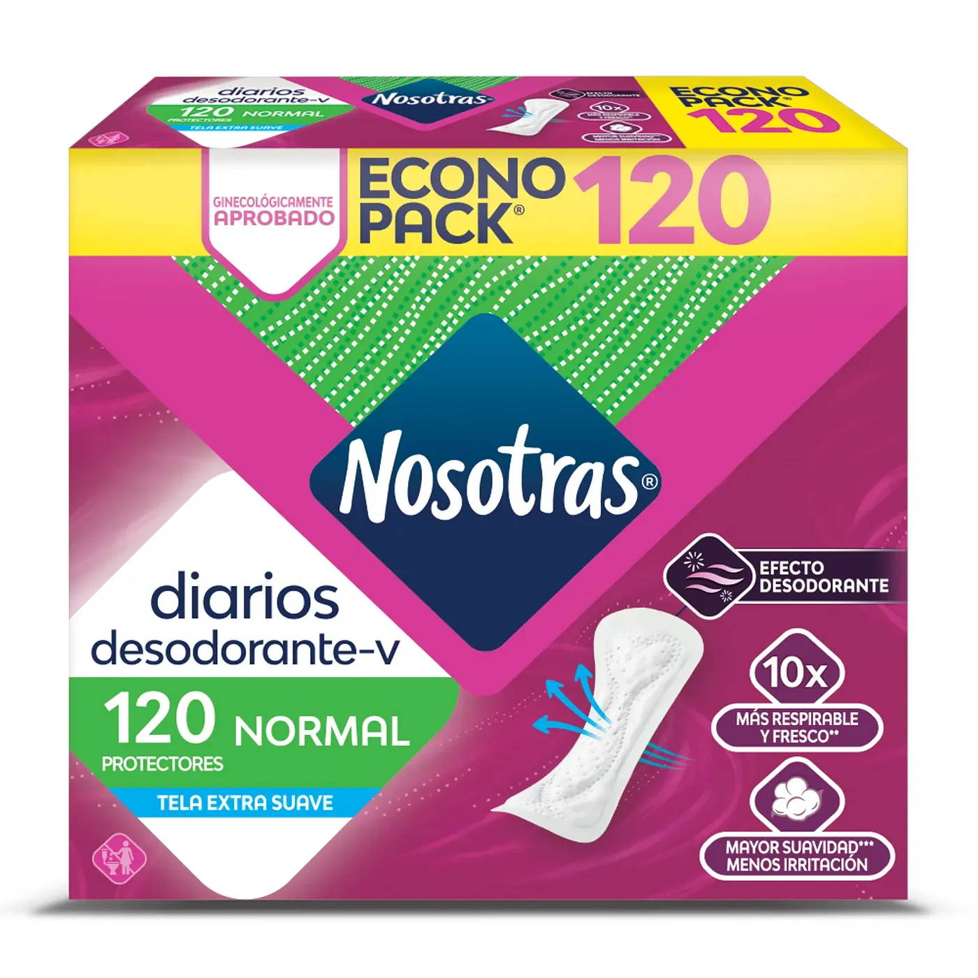 NOSOTRAS DIARIOS DESODORANTE-V NORMAL 120UND