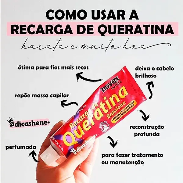RECARGA NOVEX KERATINA BRASILENA 2.8oz