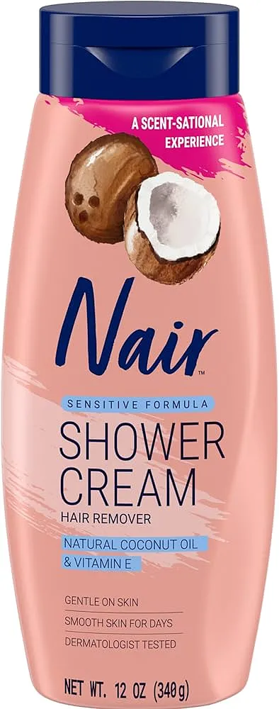 NAIR SHOWER CREAM NATURAL COCO OIL VIT E 12 OZ