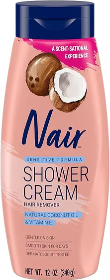 NAIR SHOWER CREAM NATURAL COCO OIL VIT E 12 OZ