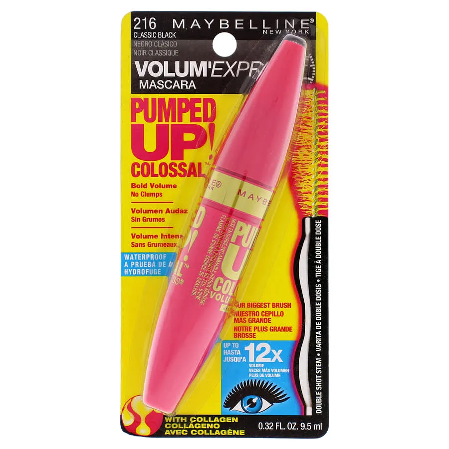 MAYBELLINE PUMPED UP COLOSSAL C BLACK 216