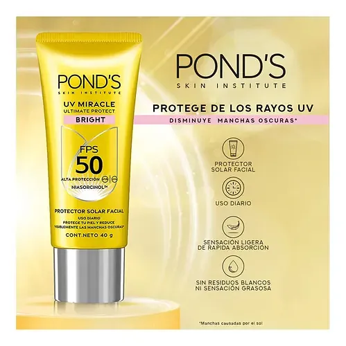 PONDS UV MIRACLE NIASORCINOL BRIGHT 50FPS 40g