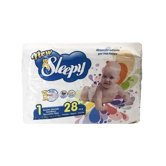 PAÑAL SLEEPY NEW BORN 1 28PCS