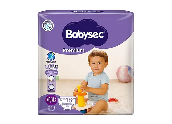 PANALES BABYSEC XL4/18PCS