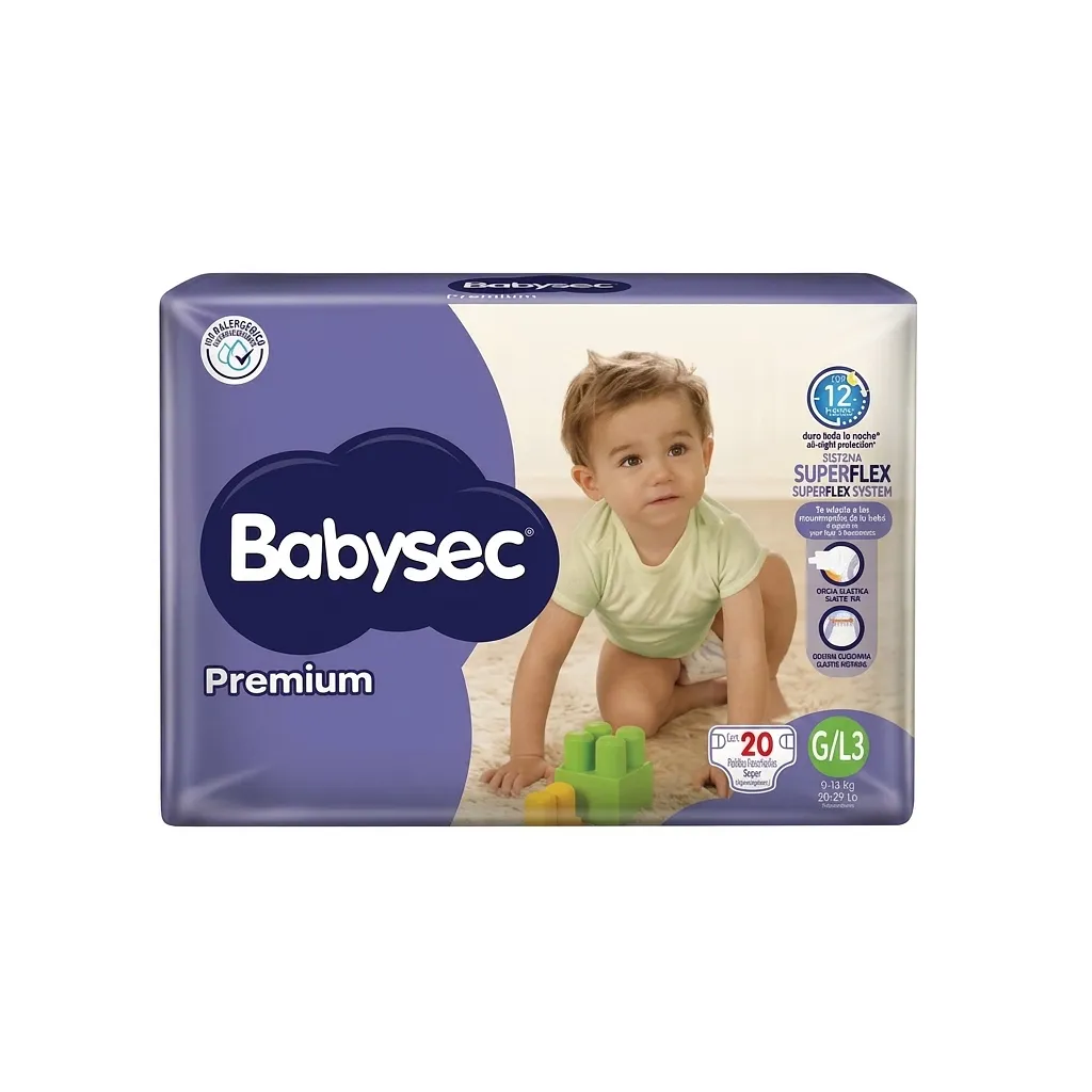 PANALES BABYSEC G/L3 20PCS