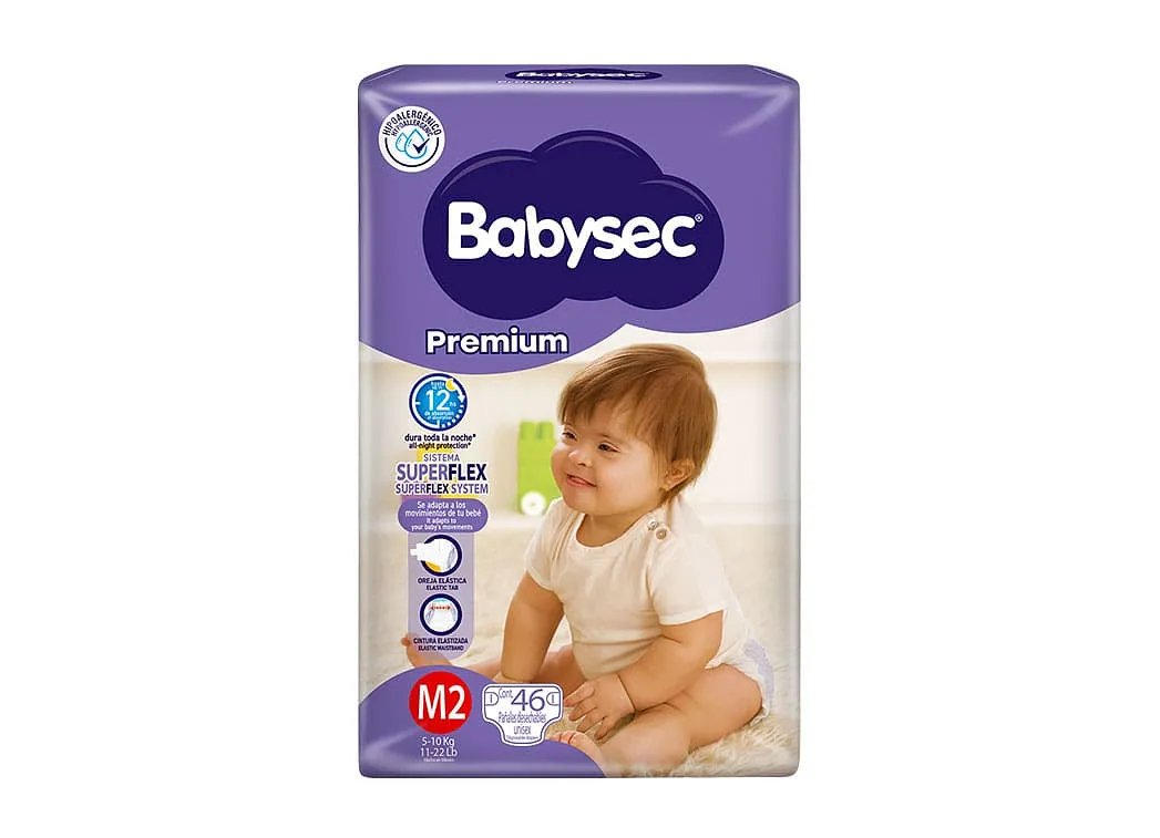 PANALES BABYSEC SUPERFLEX M2 46PCS