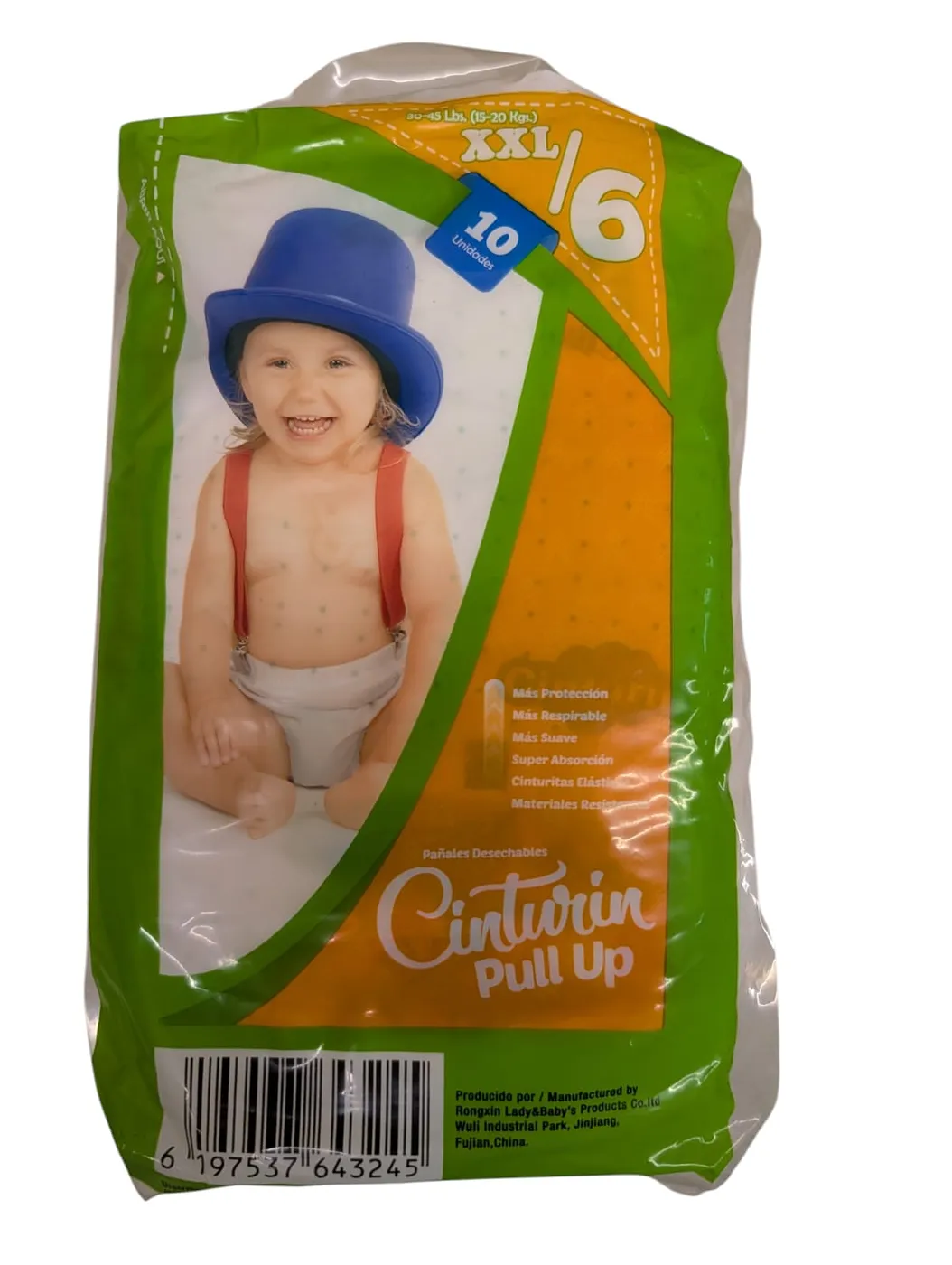 PANALES CINTURIN PULL UP 6XXL 10PCS