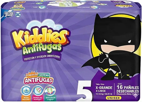 PANALES KIDDIES XG5 16PCS