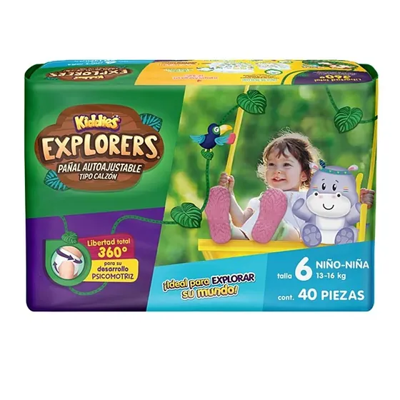 PANALES KIDDIES EXPLORERS XLG6 40PCS