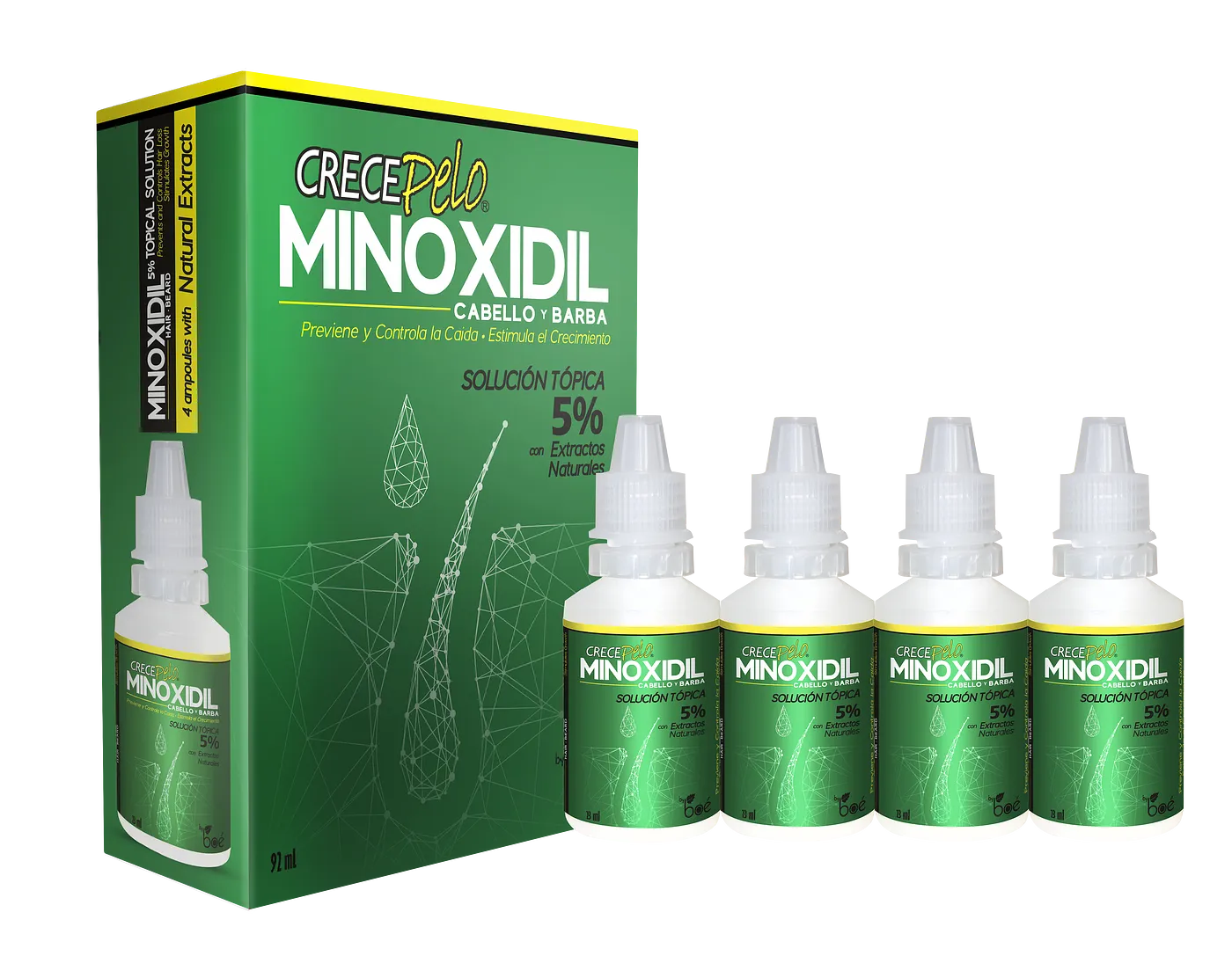 CRECE PELO MINOXIDIL 5% 4/1