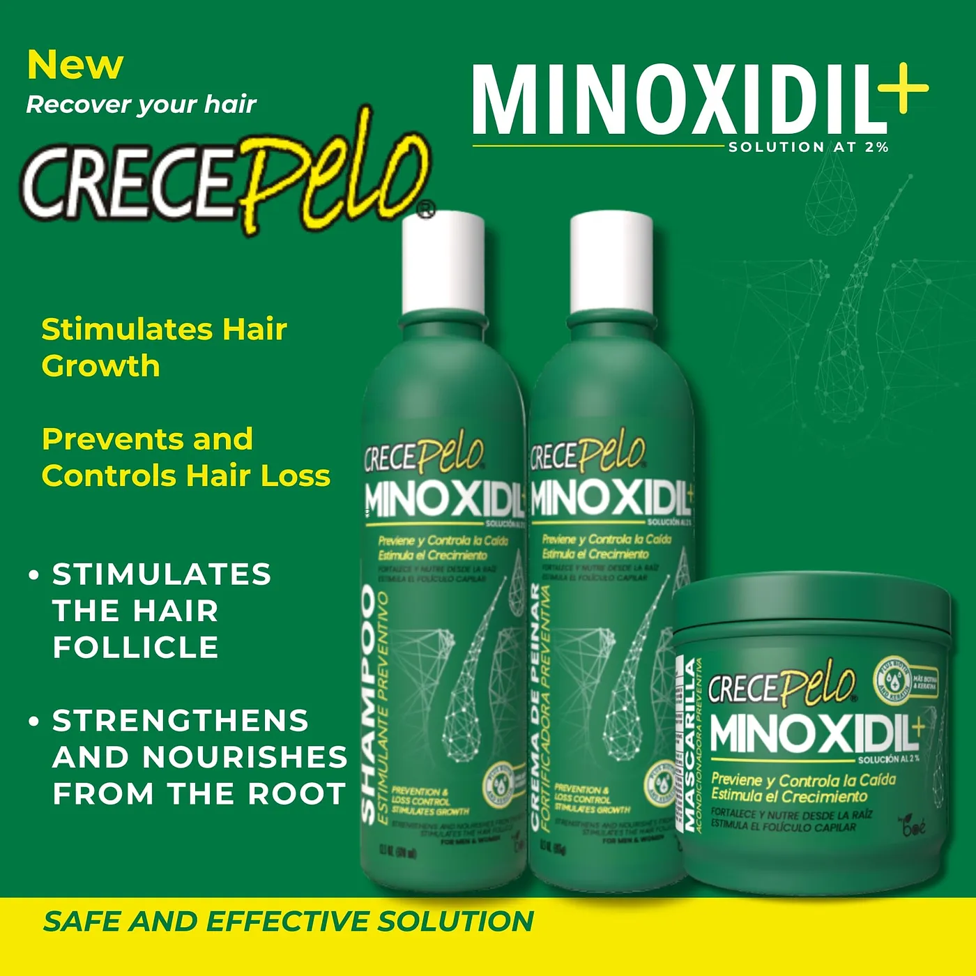 MASCARILLA CRECEPELO MINOXIDIL 16 OZ