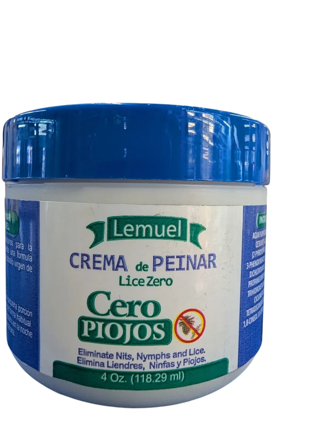 CREMA PEINAR CERO PIOJOS LEMUEL 4 OZ