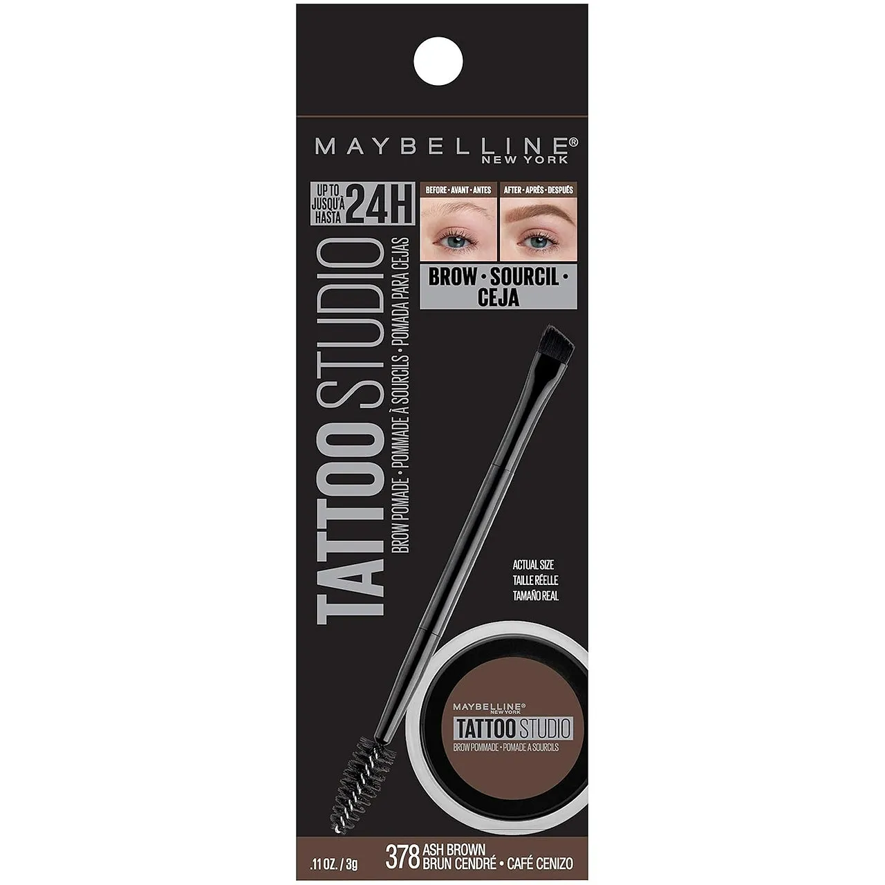 MAYBELLINETATTOOSTUDIO ASH BROWN 378