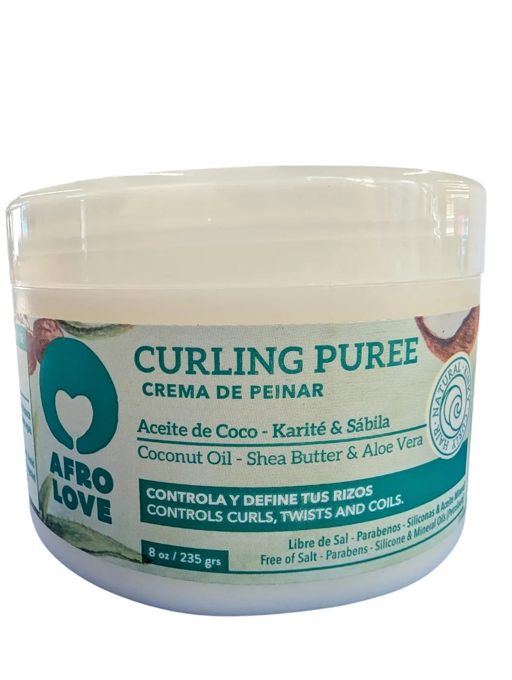 AFRO LOVE CURLING CREMA PEINAR PUREE 8oz