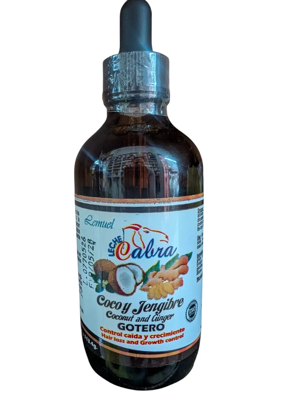 GOTERO COCO Y JENGIBRE LEMUEL 4 OZ
