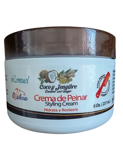 CREMA PEINAR COCO Y JENGIBRE LEMUEL 8 OZ