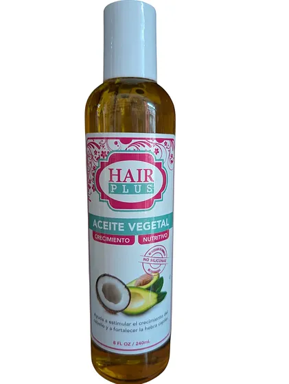 ACEITE VEGETAL HAIR PLUS 8oz
