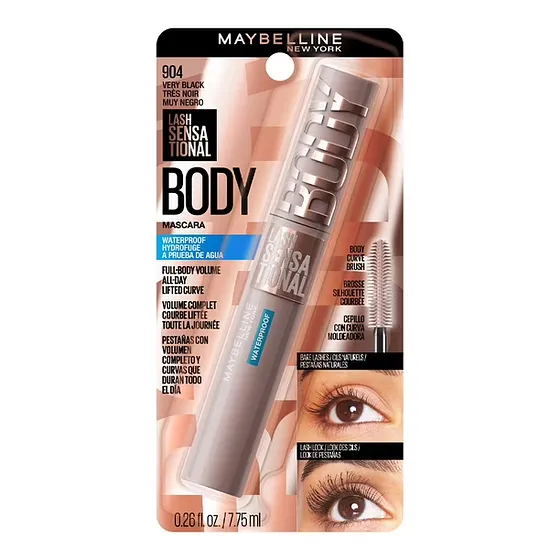 MAYBELLINE LS BODY MASCARA WTP VERY BLACK 904 0.26oz