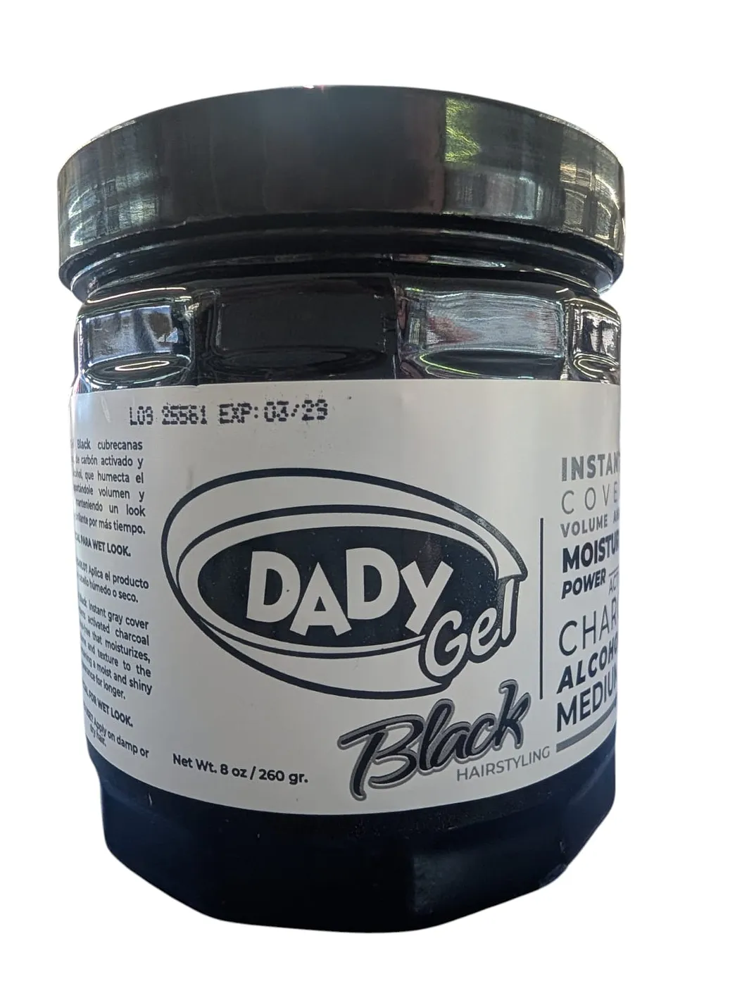 DADY GEL BLACK CUBRE CANAS 8 OZ