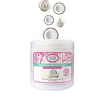 MASCARILLA AJO COCO HAIR PLUS 16oz