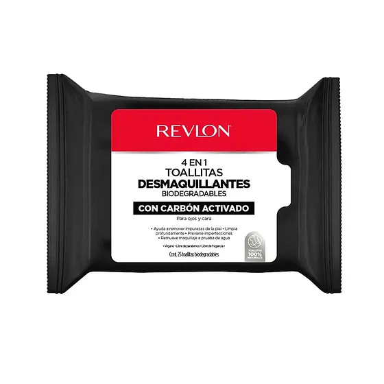 REVLON TOALLITAS DESMAQ CARBON ACTIVADO 25UND
