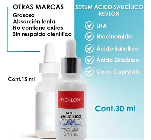 REVLON SERUM ACIDO SALICILICO + GLICOLICO 30 ML
