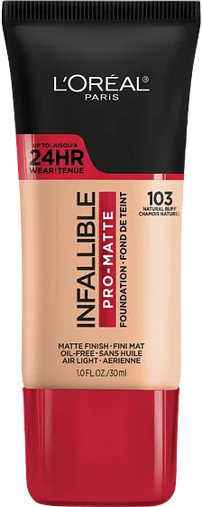 L'OREAL INFALIBLE MATTE FDTN 103 LP INF NATURAL BUFF 1oz