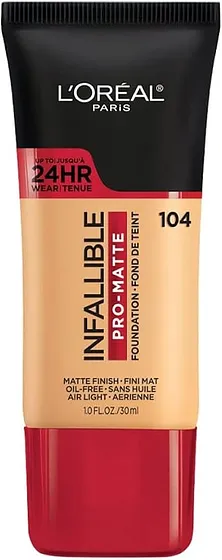L'OREAL INFALIBLE GOLDEN BEIGE 104 MATTE FOTN LP INF 1oz