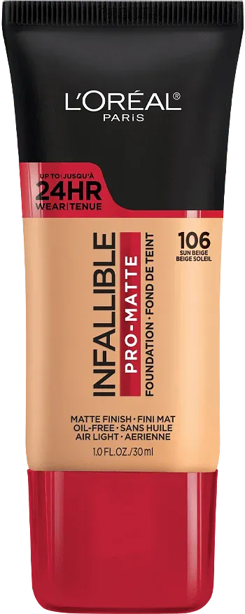 L'OREAL INF MATTE 106 SUN BEIGE 1oz